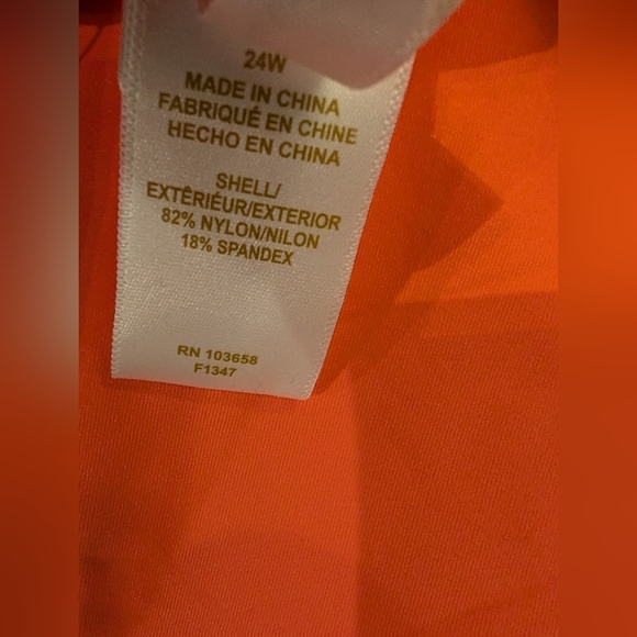 NWT floral Tankini and coral convertible swim bottom Anne Cole size 22W or 24W - Picture 14 of 15